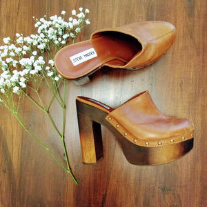 Steve Madden Leather Clog Heels